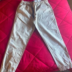 Large old navy khaki joggers